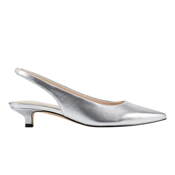 Marc Fisher Posey Slingback Pump in Silver Size 6.5 - Picture 2 of 11